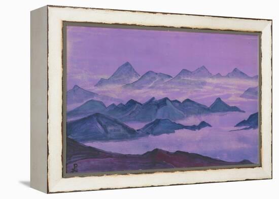 Himalayas, Album Leaf, 1934 (Tempera on Paper)-Nicholas Roerich-Framed Premier Image Canvas