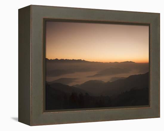 Himalayas at Sunrise, Near Ngarkot, Bagmati, Nepal, Asia-Mark Chivers-Framed Premier Image Canvas