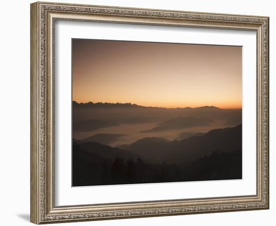 Himalayas at Sunrise, Near Ngarkot, Bagmati, Nepal, Asia-Mark Chivers-Framed Photographic Print