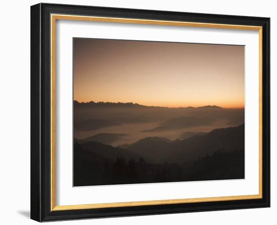 Himalayas at Sunrise, Near Ngarkot, Bagmati, Nepal, Asia-Mark Chivers-Framed Photographic Print