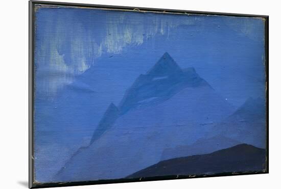 Himalayas, Rain, 1933 (Tempera on Canvas Laid on Cardboard)-Nicholas Roerich-Mounted Giclee Print