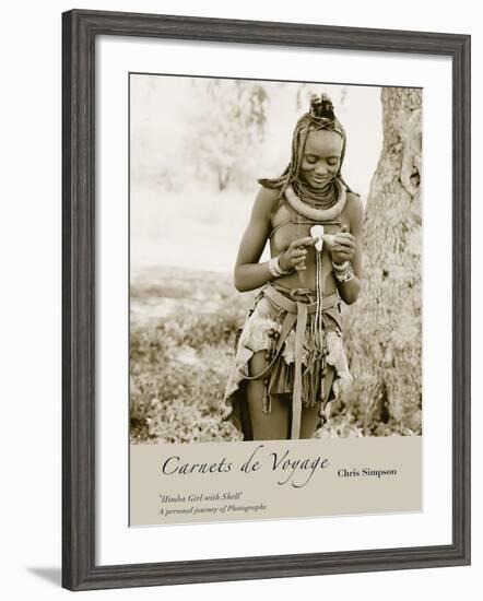 Himba Girl with Shell-Chris Simpson-Framed Giclee Print