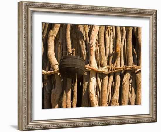 Himba Tribe Hut, Skeleton Coast, Namibia-Michele Westmorland-Framed Photographic Print