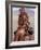 Himba Woman in Traditional Attire, Her Body Gleams from a Red Ochre Mixture of Red Ochre, Namibia-Nigel Pavitt-Framed Photographic Print