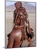 Himba Woman in Traditional Attire, Her Body Gleams from a Red Ochre Mixture of Red Ochre, Namibia-Nigel Pavitt-Mounted Photographic Print