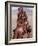 Himba Woman in Traditional Attire, Her Body Gleams from a Red Ochre Mixture of Red Ochre, Namibia-Nigel Pavitt-Framed Photographic Print