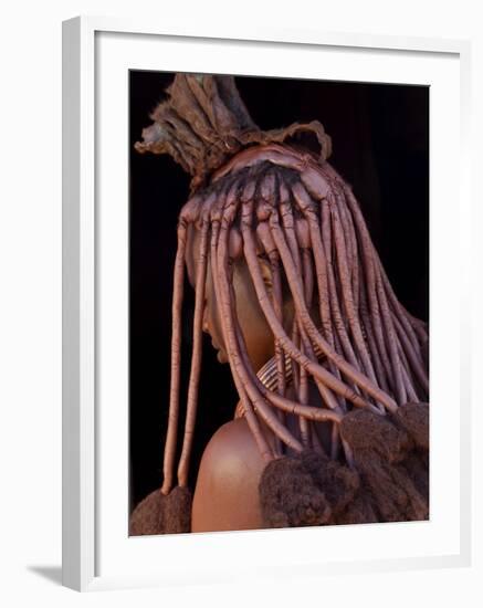 Himba Woman, Kaokoland, Namibia-Peter Adams-Framed Photographic Print
