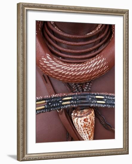 Himba Woman, Kaokoland, Namibia-Peter Adams-Framed Photographic Print