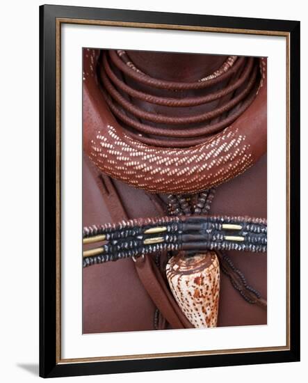 Himba Woman, Kaokoland, Namibia-Peter Adams-Framed Photographic Print