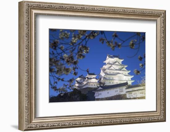 Himeji Castle, at Dusk, Himeji, Kansai, Honshu, Japan-Ian Trower-Framed Photographic Print