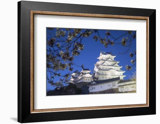 Himeji Castle, at Dusk, Himeji, Kansai, Honshu, Japan-Ian Trower-Framed Photographic Print