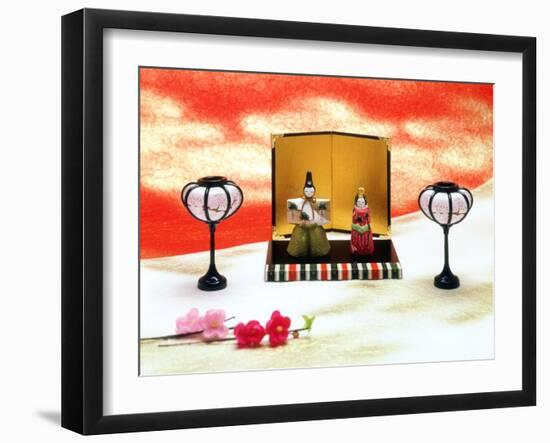 Hina Dolls for the Girls' Festival, 3rd of March, Japan-null-Framed Photographic Print