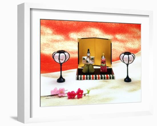 Hina Dolls for the Girls' Festival, 3rd of March, Japan-null-Framed Photographic Print