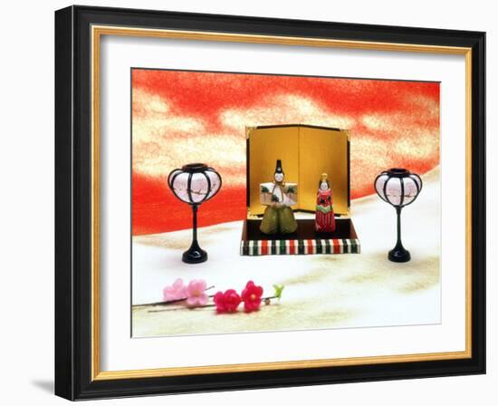 Hina Dolls for the Girls' Festival, 3rd of March, Japan-null-Framed Photographic Print