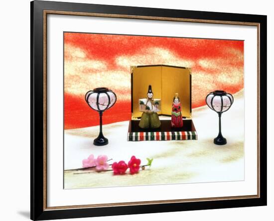 Hina Dolls for the Girls' Festival, 3rd of March, Japan-null-Framed Photographic Print