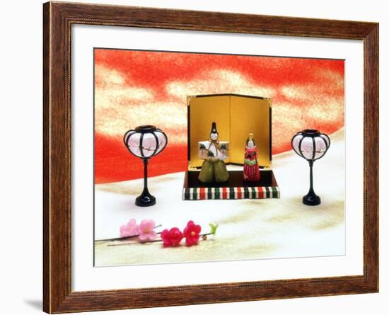 Hina Dolls for the Girls' Festival, 3rd of March, Japan-null-Framed Photographic Print