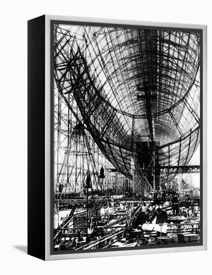 Hindenburg Airship under Construction-null-Framed Stretched Canvas