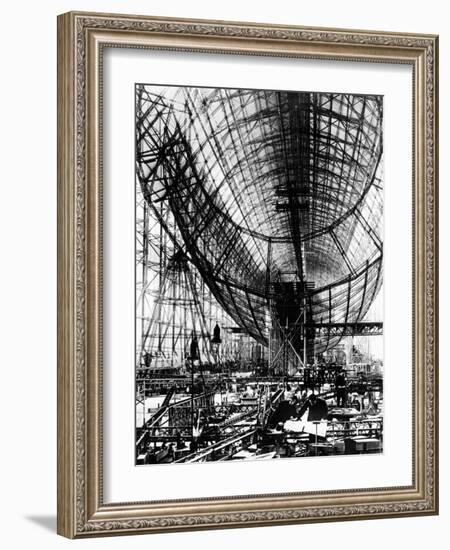 Hindenburg Airship under Construction-null-Framed Photo