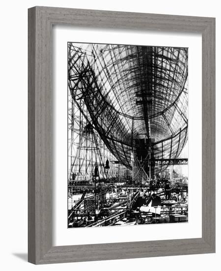 Hindenburg Airship under Construction-null-Framed Photo