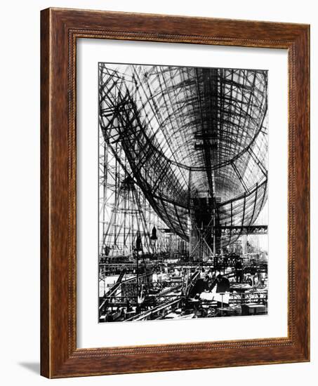 Hindenburg Airship under Construction-null-Framed Photo