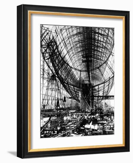 Hindenburg Airship under Construction-null-Framed Photo