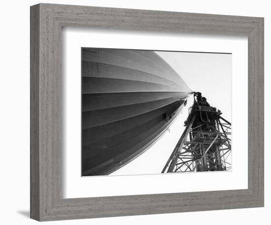 Hindenburg Attached To A Mooring Mast-Bettmann-Framed Photographic Print