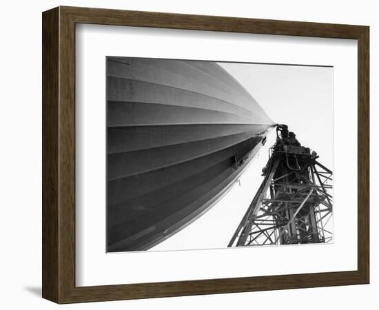 Hindenburg Attached To A Mooring Mast-Bettmann-Framed Photographic Print