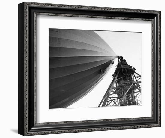 Hindenburg Attached To A Mooring Mast-Bettmann-Framed Photographic Print