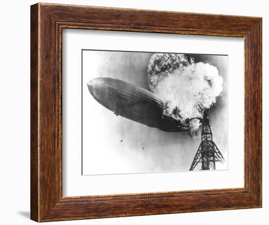 Hindenburg Crash, 1937-us Navy-Framed Photographic Print