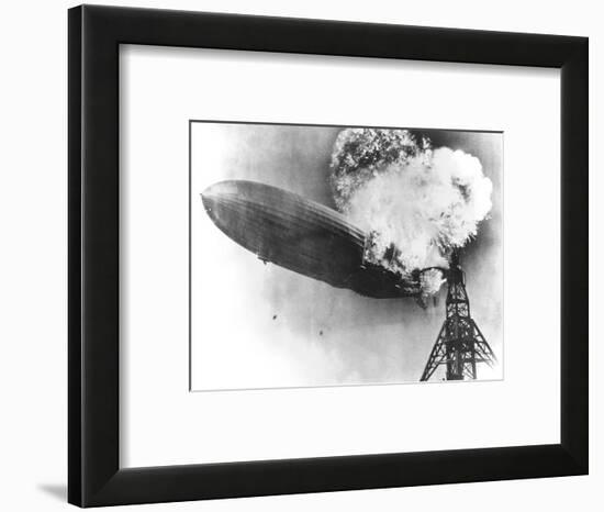 Hindenburg Crash, 1937-us Navy-Framed Photographic Print