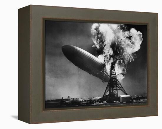 Hindenburg Explosion-Bettmann-Framed Premier Image Canvas