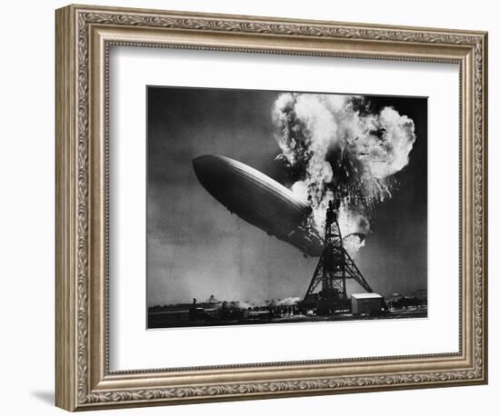 Hindenburg Explosion-Bettmann-Framed Premium Photographic Print