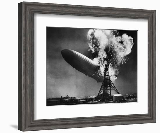 Hindenburg Explosion-Bettmann-Framed Premium Photographic Print