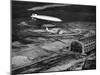 Hindenburg's Arrival with an Escort Plane over Lakehurst, New Jersey-null-Mounted Photo