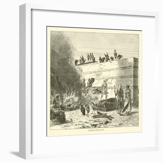 Hindoo Cremation-null-Framed Giclee Print