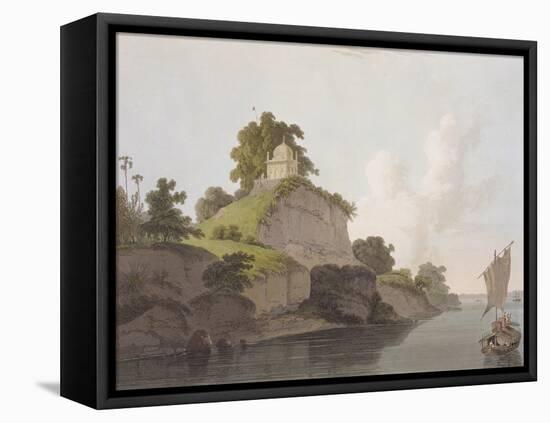 Hindoo Temple Near Currah, on the River Ganges-Thomas Daniell-Framed Premier Image Canvas