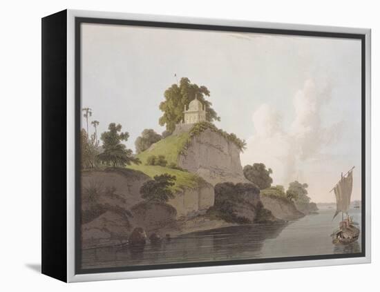 Hindoo Temple Near Currah, on the River Ganges-Thomas Daniell-Framed Premier Image Canvas