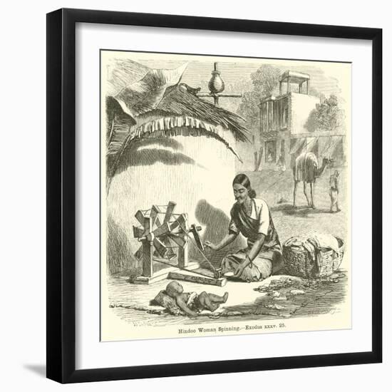 Hindoo Woman Spinning, Exodus, XXXV, 25-null-Framed Giclee Print