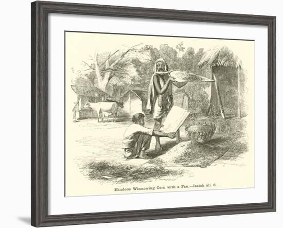 Hindoos Winnowing Corn with a Fan, Isaiah, Xli, 6-null-Framed Giclee Print