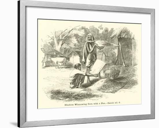 Hindoos Winnowing Corn with a Fan, Isaiah, Xli, 6-null-Framed Giclee Print