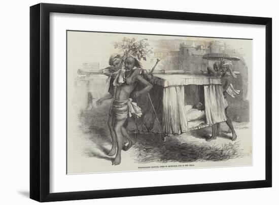 Hindostanee Dhoolie, Used by Hospitals and in the Field-null-Framed Giclee Print