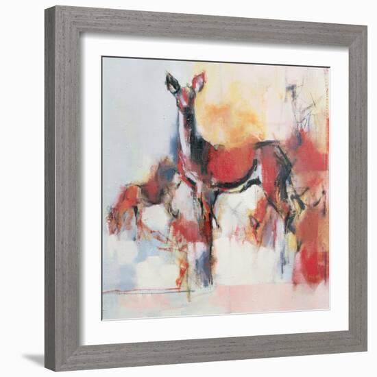 Hinds in Winter, 1995-Mark Adlington-Framed Giclee Print