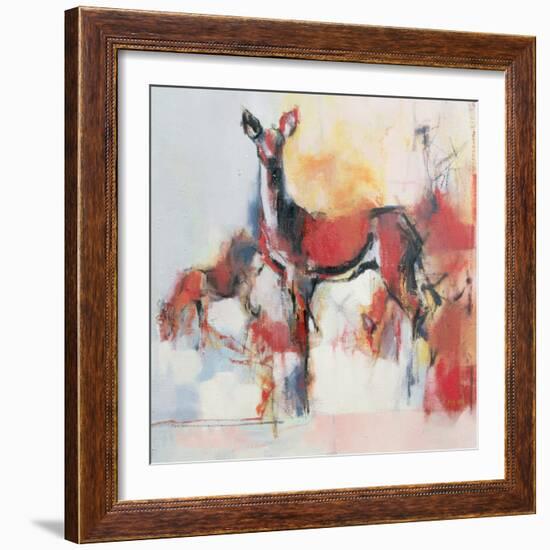 Hinds in Winter, 1995-Mark Adlington-Framed Giclee Print