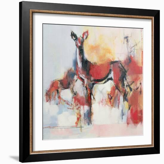 Hinds in Winter, 1995-Mark Adlington-Framed Giclee Print