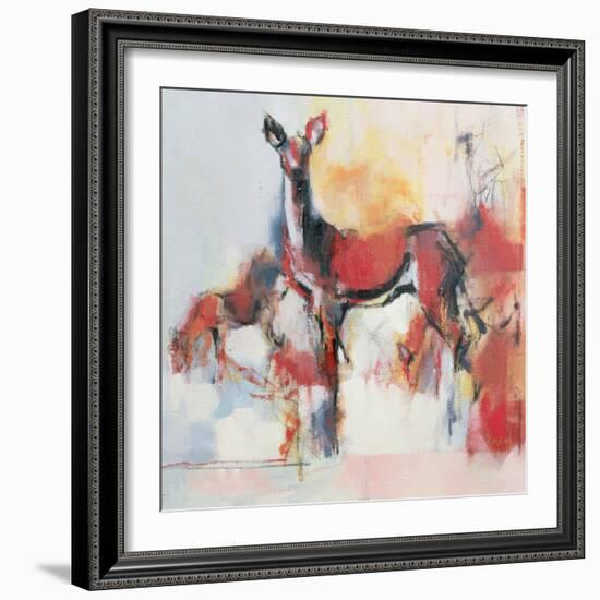 Hinds in Winter, 1995-Mark Adlington-Framed Giclee Print