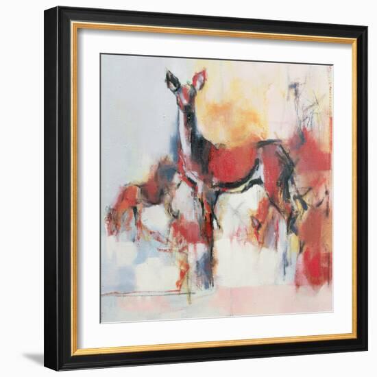 Hinds in Winter, 1995-Mark Adlington-Framed Giclee Print