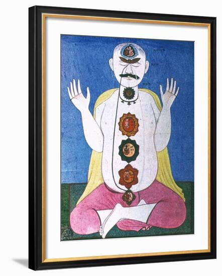 Hindu Chakras Wheels-null-Framed Giclee Print