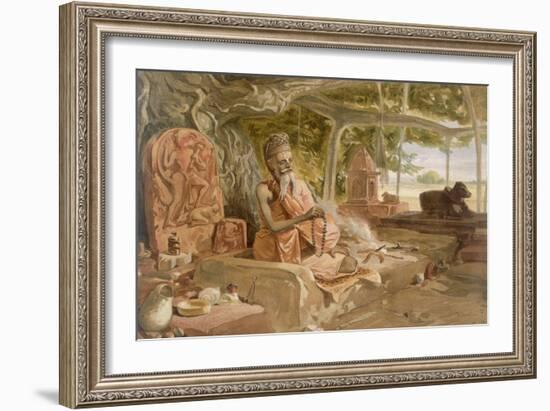 Hindu Fakir, from 'India Ancient and Modern', 1867 (Colour Litho)-William 'Crimea' Simpson-Framed Giclee Print