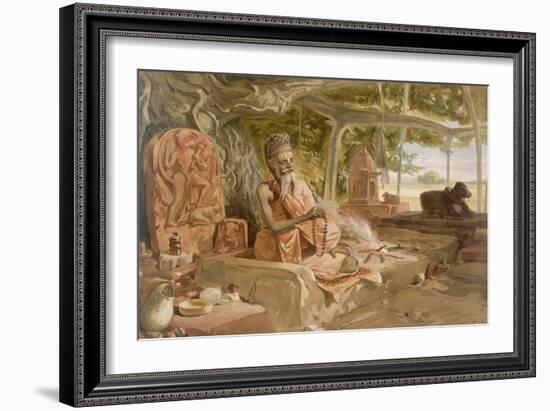 Hindu Fakir, from 'India Ancient and Modern', 1867 (Colour Litho)-William 'Crimea' Simpson-Framed Giclee Print