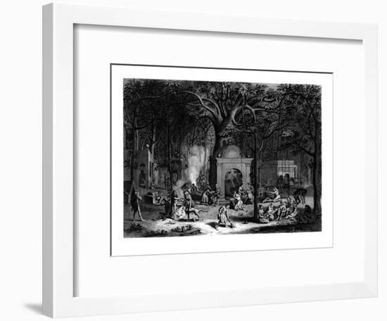 Hindu Fakirs Practicing their Superstitious Rites, 19th Century-Bell-Framed Giclee Print